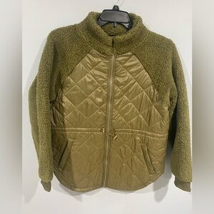 Olive Green Teddy Jacket for Women